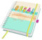 Sigel JN655 Spiralblock A5 dotted, Notizblock Bullet Journal Jolie, starkes 120g Papier, 240 Seiten, Summer Breeze, vegan, aus nachhaltigem Papier hergestellt
