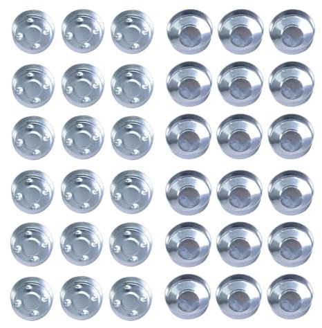 TMTGTS Teelichthüllen Leer Alu 400 Stück Klein Kerzenhalter für Stabkerzen Teelicht Tülle Silber Teelicht Zinnbecher Metall Tassen Tülle Teelicht Dose für DIY Kerzenherstellung Liefert (Mixed)