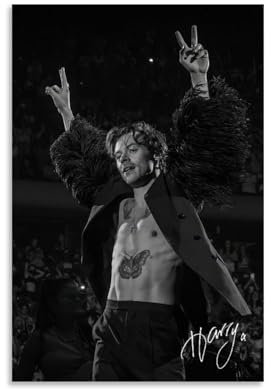 CJianqiang Harry Styles 1 Poster, Album, Sänger, Leinwandposter, Musikposter, Wandkunst, Dekoration, Gemälde, Schlafzimmer, Gemälde, Wohnzimmer, Poster, 30 x 45 cm, ungerahmter Stil