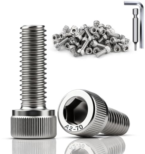 TXXATX 25 Stück Zylinderkopfschrauben M6x20 mm Schrauben Edelstahl A2 V2A DIN 912 Sechskantschrauben Zylinderschrauben mit Innensechskant Vollgewinde Inbusschrauben für Mechanische Möbelreparatur