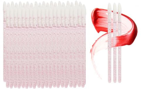 Kzouenzu Pinceau À Lèvres Jetable [50 Pièces], Applicateur De Rouge À Lèvres, Applicateur Lip Brush, Outils De Maquillage Pour Les Lèvres Et Les Yeux