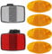 AUXHCYL Reflektoren Fahrrad Speichen, 6 Stück Fahrrad Reflektoren Set, Speichenreflektor Vorne Hinten und Orange Fahrradreflektor, Speichen Reflektor für Rennrad, MTB, E-Bike