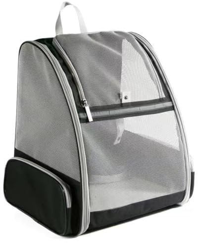 Wzxksoac Katzentasche Tragbarer Katzenrucksack Haustiertasche Katzenrucksack Faltbarer Große Kapazität Atmungsaktive Haustiertasche Schwarz