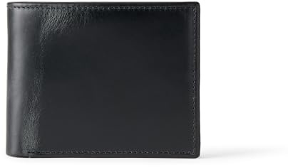 Amazon Essentials Herren Faltbrieftasche Aus Leder, Schwarz, Einheitsgröße