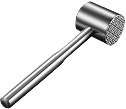Toyvian Marteau Attendrisseur Viande Réversible Acier Inoxydable Mallet Cuisine Multifonction pour Steak Cube Steak Maker et Barbecue Outil et Antirouille pour Usage Quotidien