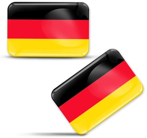 Biomar Labs Deutschland Auto Flagge Aufkleber 3D Doming 2er Set F 116