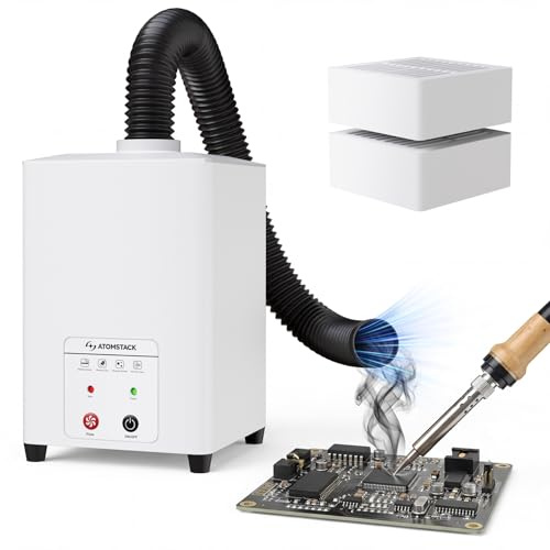 ATOMSTACK D5 Purificatore d'aria Con Filtro HEPA Per Incisore Laser P1 5W – Mini Aspiratore di Fumi Per Incisori Laser Con Filtrazione a 3 Strati Incluso Carbone Attivo