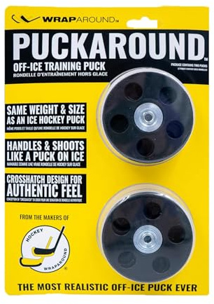 Wraparound Puckaround – Street & Roller Hockey Puck – 2-Pack – Real Ice Feel, Durable for Stickhandling & Shooting – Hockey Game & Training Equipment - Hockey Gifts & Gear for Players