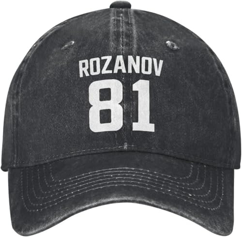 XTWTCXESD Klassische Mütze, Rozanov-Trikot Nummer 81 Hitzige Rivalität Mode Distressed Baumwoll-Sonnenkappe Unisex Outdoor-Aktivitäten Geschenkmützen Mütze draußen