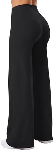 Rapbin Straight Leggings Damen Hohe Taille Flared Yogahose Scrunch Blickdicht Bauchkontrolle Schlaghose Sporthose für Gym Yoga