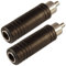 6.35mm 1/4 Mono Female Jack Socket to Single RCA Phono Plug Adaptor x 2