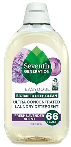 Seventh Generation Waschmittel, ultra konzentriert, EasyDose, frischer Lavendel, 652 ml, 66 Waschladungen (Verpackung kann variieren)