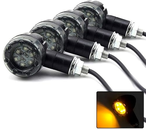 SFONIA 4pcs Motorrad Blinker Licht 13LED 12V Blinkerleuchten Motorrad Blinker Licht Wasserdicht Universal Scooter Quad Cruiser Off Road