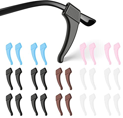 SMARTTOP Anti-Rutsch-Ohrbügel-Haken, bequem, Silikon, elastische Brillenbügel, für Brillen, Sonnenbrillen, Brillen, 16 Paar (5 Farben)