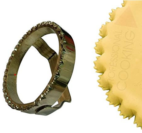 Professional Cooking Tagliapasta Forma Stampo seadas sardo in Ottone con Manico cm.11.5