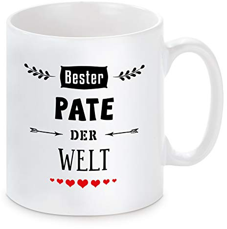 Herzbotschaft Tasse mit Motiv - Beste(r) der Welt - Pate