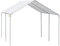 Outsunny Carport auvent pour Voiture 6 x 3 m Acier galvanisé Robuste PE Haute densité Blanc