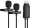 Cubilux MLC-3 USB C Dual Lavalier Microphones with 3.5mm Jack, Type C Double Lapel MIC Compatible with iPad Pro iPad Air 5/4, Pixel 8/7/6 Pro 7a/6a, 10 FT