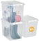 SmartStore - 3x Aufbewahrungsbox mit Deckel Classic 52L (50x39x41cm) | Stapelbare Box mit Deckel | Lebensmittelechte Kunststoffbox | Plastikbox mit Deckel & verstärkten Ecken | 10 Jahre Garantie