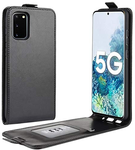 HualuBro Coque pour Samsung Galaxy S20 FE, Protection Housse en Cuir PU Portefeuille Flip Cover Case Antichoc Magnétique Etui pour Samsung Galaxy S20 FE 4G 5G Coque (Noir)