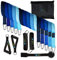 ZenOne Sports Fitnessband Bands Set ZenBands Fabric mit E-Book I 5 Fitnessbänder Tubes Bänder, Griffe, Türanker, Fußschlaufen + Einstiegsguide I Gymnastikband Fitness Expander Set für Zuhause (Blau)