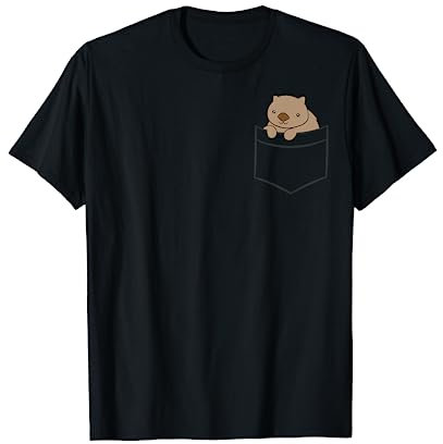 Baby Wombat in der Tasche Australien Wombat T-Shirt