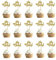 30 Stück Oh Baby Shower Cake Toppers, Glitter Cupcake Topper Dekore für Hochzeit, Geburtstag, Kids Party Dekorationen