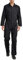 TOPTIE Men's Long Sleeve Coverall, Black Coverall Snap and Zip-Front Coverall Lightweight Work Wear Suit