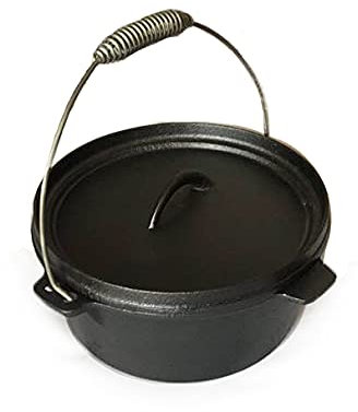 TEXAS CLUB Gusseisentopf Dutch Oven, Gusseisen Topf mit Deckel - Fassungsvermögen 3.5L