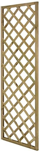 Pannello Grigliato in Legno di Pino Impregnato da Giardino per pianti rampicanti Decorazione Balconi (60x180 cm)