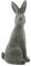 FRANK FLECHTWAREN Hase Stone,Osterdeko, Frühlingsdeko, Statue, Dekofigur, groß, rustikale Osterdeko, Polyresin in Steinoptik, dezente Goldpatina, Höhe ca. 52 cm