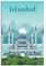 Istanbul Türkei Vintage Reiseposter Gemälde Poster Modern Geschenk Schlafzimmer Deko