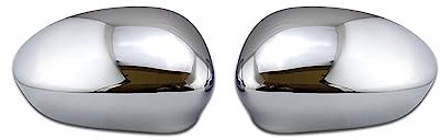 CG94 - Calotte Specchietto Retrovisore Cromate per F!iat 500 2007-2015 | Abs Resistenti | Montaggio Facile | Destra e Sinistra, Cromate Lucide