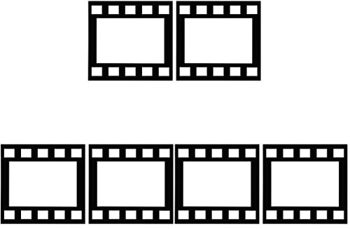 EXCEART Aufkleber 6 STK Film Fotorahmen Familienfoto Entfernbare Wand Bilderrahmen Vintage-tapete Fotorahmen Für Die Wand Dekorativer Rahmen Acryl Elektronisch Entfernbare Wandaufkleber