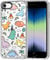 MOSNOVO Case for iPhone SE, iPhone 8 & iPhone 7, [Buffertech 6.6ft Military-Grade Drop Protection] [Anti Peel Off Tech] Clear TPU Bumper Phone Case Cover Design - Dinosaur Land