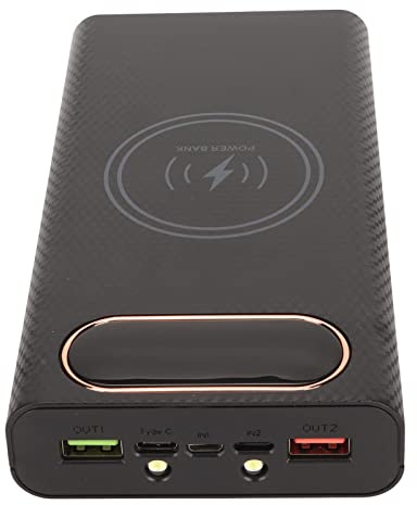 Garsent 6x DIY Power Bank Shell, schweißfreies Power Bank Box Kit, 15 W kabellose Ladefunktion, genaue Anzeige der Leistung