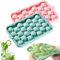 PTaizjjz Silicone Ice Cube Trays,2PCS 25-Cavity Mini Round Ice Cube Moulds with Lids,Sphere Ice Cube Molds for Freezer,Ice Ball Maker for Whiskey, Water, Cocktail Drinks Coffee