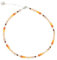 Feliss Handmade: Ketten aus Perlen, Halskette Damen. Statement Kette 45 cm lang. Choker Halsband, aesthetic Necklace Schmuck. Beads Perlenkette für Frauen in bunt mit Keramikperlen (Primrose)