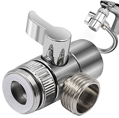 Deviatore Ottone, Deviatore Doccia Rubinetto M22 x M24, Valvola Deviatrice per Doccia, Per WC, Bagno, Cucina