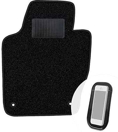 moto-MOLTICO Fahrer Fußmatte Auto Velours Fahrerseite Autoteppiche Schwarz Fahrermatte 1-teilig passend für VW Golf Sportsvan 2014-2020