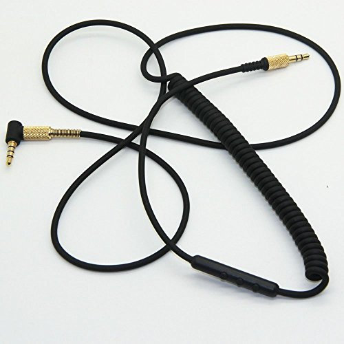 VKMKV Cable de actualización de Repuesto for Auriculares Marshall Major On Ear Pro con Control de Volumen de micrófono Remoto en línea for Android iOS