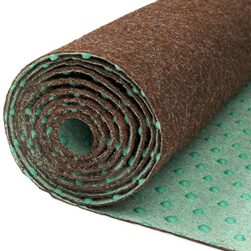 TAPISO Pemba Rasenteppich Kunstrasen Braun Höhe:6 mm Kunstrasenteppich mit Noppen Wetterfest Schnelltrocknend Outdoor Balkon Terrasse Garten 200 x 300 cm
