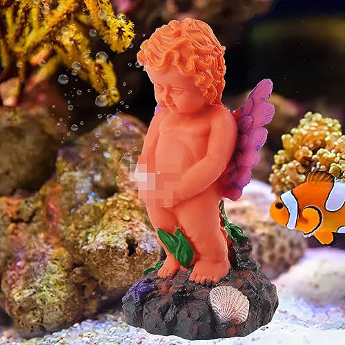 Darryy Aquarium Deko, Aquarium Dekoration, Deko Aquarium, Aquarium Zubehoer Deko, Kleiner Engel Aquarium Dekoration