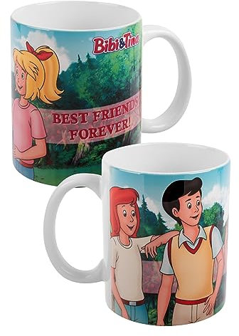 Bibi & Tina Tasse à café en céramique avec inscription « Best Friends » 320 ml