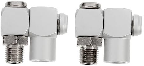 ABOOFAN 2 Pièces Pneumatique Connecteur Tuyau Connecteur Raccords De Tuyau Outil Rotatif Accessoires Air Outil Raccord Pivotant 360 Joints Pneumatiques Premium Rotatif Connecter Raccord