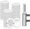 Fitschenringe Kunststoff Zimmertüren,100 Stück Unterlegscheiben Türscharnier,Spezial Fitschenringe aus Kunststoff,(keine Abriebspuren) Ø 10,20mm x 15mm x 1mm/2mm für Standard Zimmertüren (2/1mm)