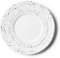 Decor Decorline - Set di stoviglie in plastica riutilizzabile di alta qualità, 32 pezzi, Pebbled Combo – Bianco/Argento – Stabile, set di piatti riutilizzabili – 2 misure (16 x 26 cm, 16 x 19 cm)