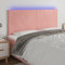 KTHLBRH Testiera per camera degli ospiti Testata della camera da letto testiera letto Testiera a LED rosa 200x5x118/128 cm in Velluto Adatto per camera da letto