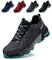 tqgold Arbeitsschuhe Herren Sicherheitsschuhe Damen Leicht Stahlkappenschuhe rutschfest Atmungsaktiv Schutzschuhe Sneaker Sportlich Industrie Stahlkappen Schuhe(Grau,43EU)
