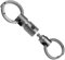 KeyUnity KA37SW Porte-clés amovible multiple en titane rotatif pour mousqueton, porte-clés pivotant à double extrémité pour connecter les clés de la maison et le carillon éolien